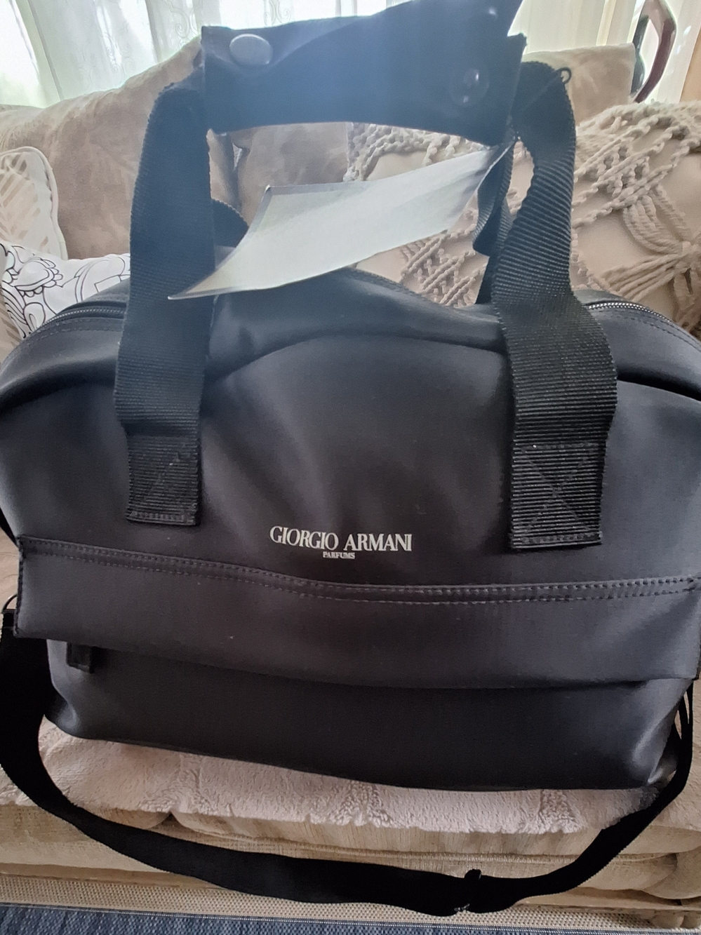 Giorgio Armani Black Men's Duffel Bag